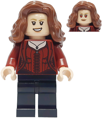 sh0732 - The Scarlet Witch (Wanda Maximoff) - Plain Black Legs, Reddish Brown Hair
