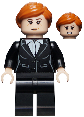 sh0740 -  Pepper Potts - Black Suit, Dark Orange Ponytail