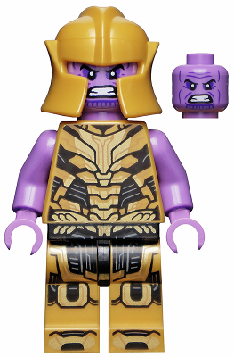 sh0773 - Thanos - Pearl Gold Legs, Medium Lavender Arms, Pearl Gold Helmet