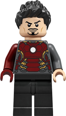 sh0850 - Tony Stark - Dark Bluish Gray Iron Man Suit with Dark Red Right Arm