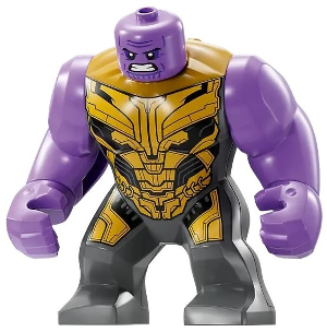 sh0896 - Thanos - Large Figure, Medium Lavender Arms Plain, Dark Bluish Gray Outfit with Gold Armor, Angry