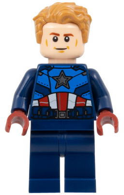 sh0908 - Captain America - Dark Blue Suit, Dark Red Hands, Hair