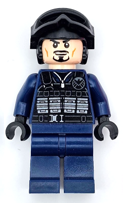 sh0919 - SHIELD Agent - Tony Stark, Tactical Vest, Black Helmet and Goggles