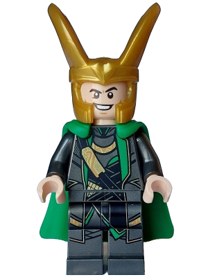 sh0968 - Loki - Pearl Dark Gray Suit, Flexible Rubber Cape