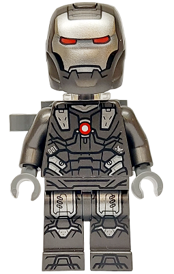 sh0987 - War Machine - Pearl Dark Gray and Silver Armor with Neck Bracket, Ingot and Plate with Clip