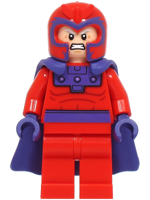 sh0997 - Magneto - Red Outfit, Flexible Rubber Cape