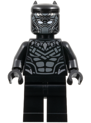 sh1019 - Black Panther - Dark Bluish Gray Armor