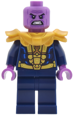 sh1044 - Thanos - Minifigure, Dark Blue and Gold Outfit, Shoulder Armor