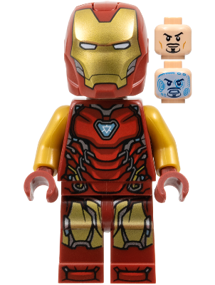 sh1046 - Iron Man - Mark 85 Armor, Large Helmet Visor, Thick Red Markings on Torso