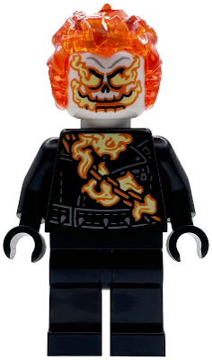 sh1095 - Ghost Rider, Johnathon 'Johnny' Blaze - White Head, Flaming Chain