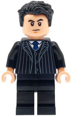 sh1114 - Bruce Wayne - Black Suit with Dark Blue Tie