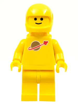 sp007new - Classic Space - Yellow with Air Tanks and Motorcycle (Standard) Helmet (Reissue)