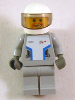 sp088s - Star Justice Astronaut 3 - with Torso Sticker (Beard Around Mouth, Silver Badge)