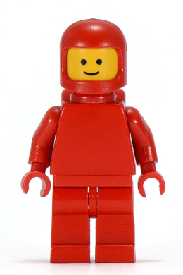 sp127 - Classic Space - Red with Air Tanks, Torso Plain