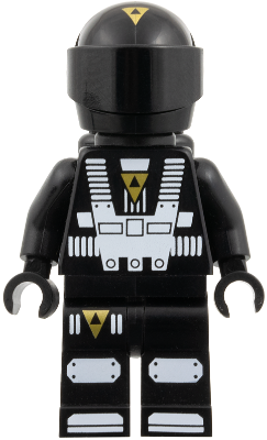 sp148 - Blacktron I - Printed Legs, Gold Triangle Logos
