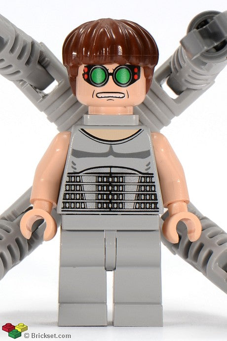 spd016 - Dr. Octopus (Otto Octavius) / Doc Ock, Light Bluish Gray Torso, Light Bluish Gray Legs - With Arms