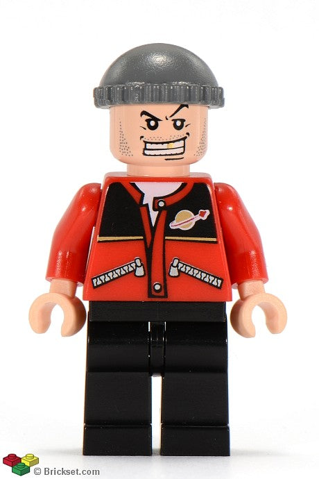 spd018 - Jewel Thief 1, Red Torso w/ Space Logo, Black Legs