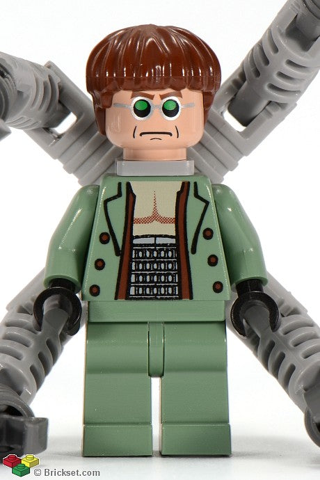 spd026 - Dr. Octopus (Otto Octavius) / Doc Ock, Sand Green Jacket, Sand Green Legs, Thin Smirk - With Arms