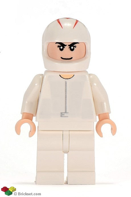 sr008 - Speed Racer, White Racing Coveralls