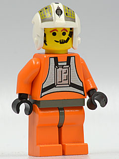 sw0033 - Rebel Pilot Y-wing (Jon 'Dutch' Vander, Gold Leader) - Yellow Head, Dark Gray Hips