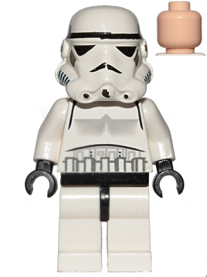 sw0036a - Imperial Stormtrooper - Light Nougat Head, Solid Mouth Helmet