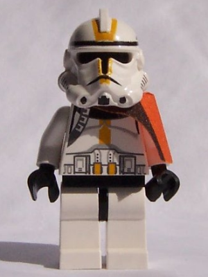 sw0128 - Clone Trooper, 327th Star Corps (Phase 2) - Orange Cloth Pauldron, Black Head