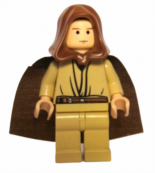 sw0173 - Obi-Wan Kenobi - Young, Light Nougat, Brown Hood and Cape, Tan Legs