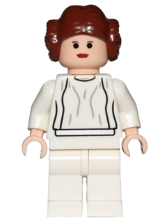 sw0175b - Princess Leia - Light Nougat, White Dress, Big Eyes
