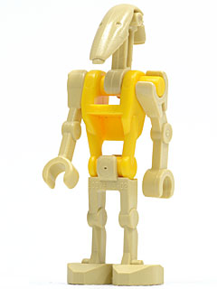 sw0184 - Battle Droid Commander - Yellow Torso, Angled Arm and Straight Arm