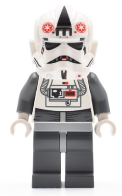 sw0262 - AT-AT Driver - Red Imperial Logo, Bluish Grays, Black Head, Stormtrooper Type 2 Helmet