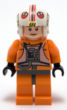 sw0295 - Luke Skywalker - Light Nougat, X-Wing Pilot Suit, Detailed Torso and Helmet