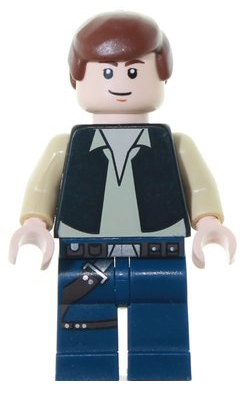 sw0334 - Han Solo, Black Vest, Dark Blue Legs, Eyes with Pupils