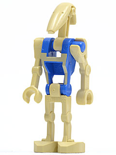 sw0360 - Battle Droid Pilot - Blue Torso with Tan Insignia, Angled Arm and Straight Arm