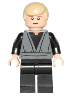 sw0395 - Luke Skywalker (Dark Bluish Gray Jedi Robe)