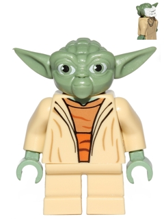 sw0446 - Yoda - Clone Wars, White Hair, Torso with Back Print