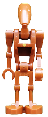 sw0482 - Battle Droid Commander - Dark Orange with Dot, Angled Arm and Straight Arm