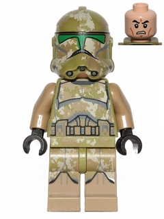 sw0519 - Clone Trooper, 41st Elite Corps (Phase 2) - Kashyyyk Camouflage, Scowl