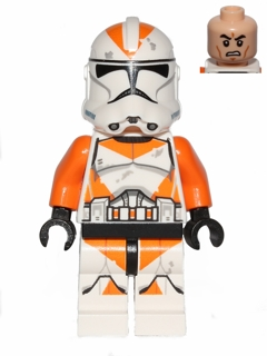 sw0522 - Clone Trooper, 212th Attack Battalion (Phase 2) - Orange Arms, Dirt Stains, Scowl