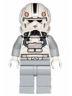 sw0525 - Clone Trooper V-wing Pilot (Phase 2) - Light Bluish Gray Arms and Legs, White Head