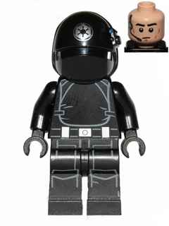 sw0529 - Imperial Gunner - Helmet with Silver Imperial Logo, Light Nougat Head, Closed Mouth