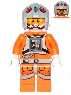 sw0607 - Snowspeeder Pilot - Light Bluish Gray Helmet