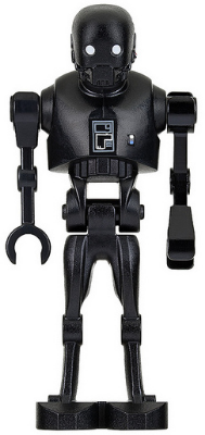 sw0782 - K-2SO Droid - Dark Bluish Gray and Silver Chest Panel