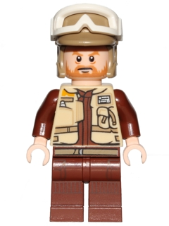 sw0804 - Rebel Trooper - White Goggles, Dark Tan Helmet, Medium Nougat Beard (Corporal Rostok)