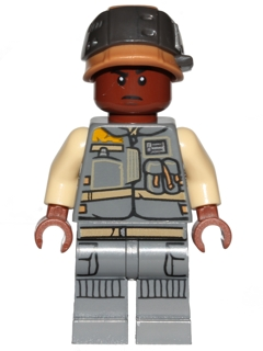 sw0806 - Rebel Trooper - Reddish Brown Head, Helmet with Pearl Dark Gray Band (Corporal Tonc)
