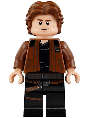 sw0921 - Han Solo, Black Legs with Holster Pattern, Brown Jacket with Black Shoulders