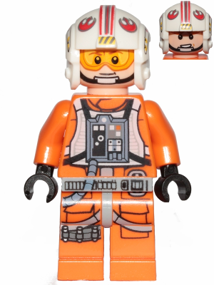 sw0991 - Luke Skywalker (Pilot, Printed Legs, Visor Up / Down)