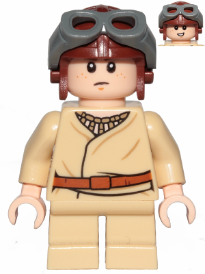 sw1001 - Anakin Skywalker - Short Legs, Reddish Brown Aviator Cap