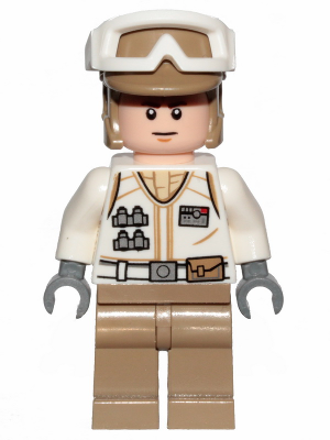 sw1015 - Hoth Rebel Trooper White Uniform, Dark Tan Legs (Frown)