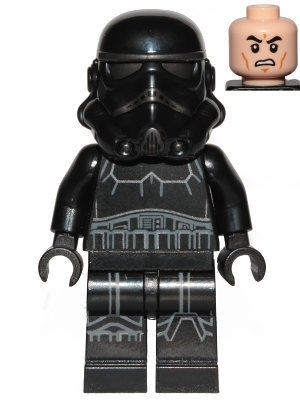 sw1031 - Imperial Shadow Trooper - Male, Dual Molded Helmet, Light Nougat Head, Scowl