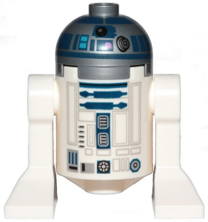 sw1085 - Astromech Droid, R2-D2, Flat Silver Head, Dark Pink Dots and Large Receptor